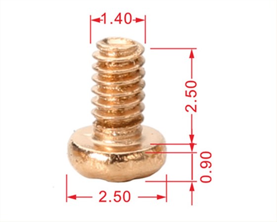 盘头镀玫瑰金A级面壳小螺丝